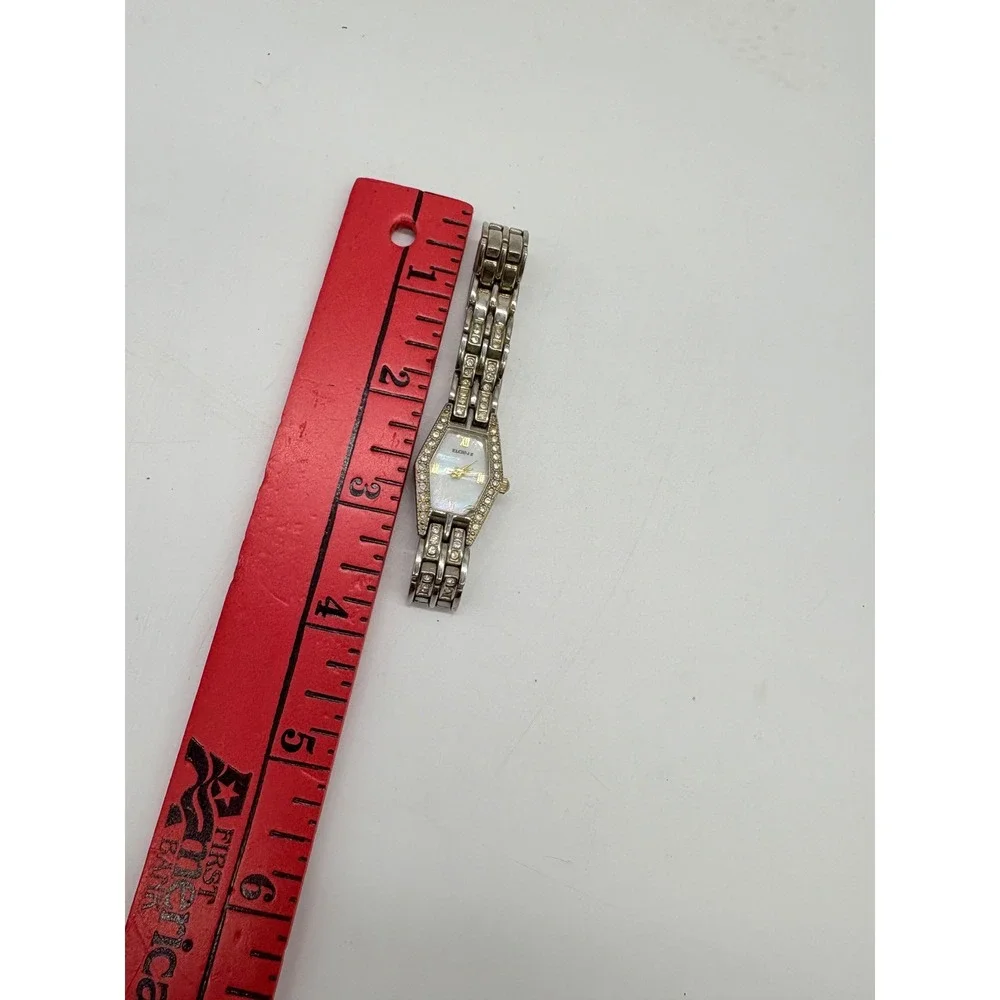 Elgin II Women's Hexagonal Crystal Bezel Mother of Pearl Dial‎ Watch